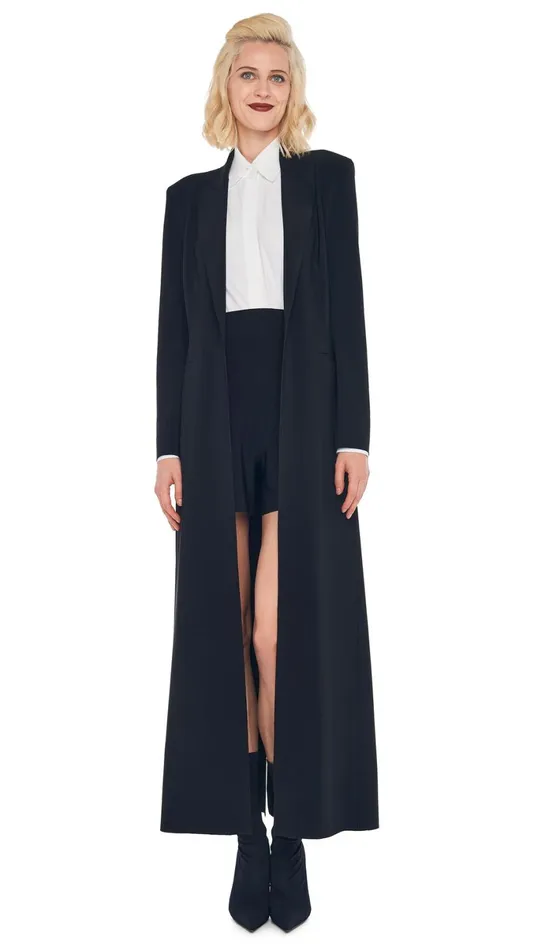 Norma Kamali Wardrobe ELEPHANT PLEAT SHORT With SINGLE BREASTED COAT 8211 Clothing Norma Kamali Wardrobe ELEPHANT PLEAT SHORT With SINGLE BREASTED COAT 8211 Clothing