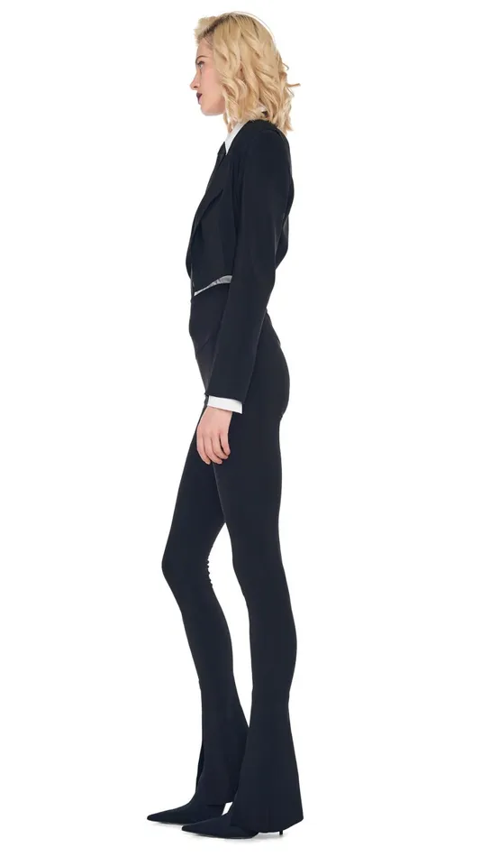 Norma Kamali Wardrobe SPAT LEGGING With CROPPED SINGLE BREASTED JACKET 8211 Clothing Norma Kamali Wardrobe SPAT LEGGING With CROPPED SINGLE BREASTED JACKET 8211 Clothing