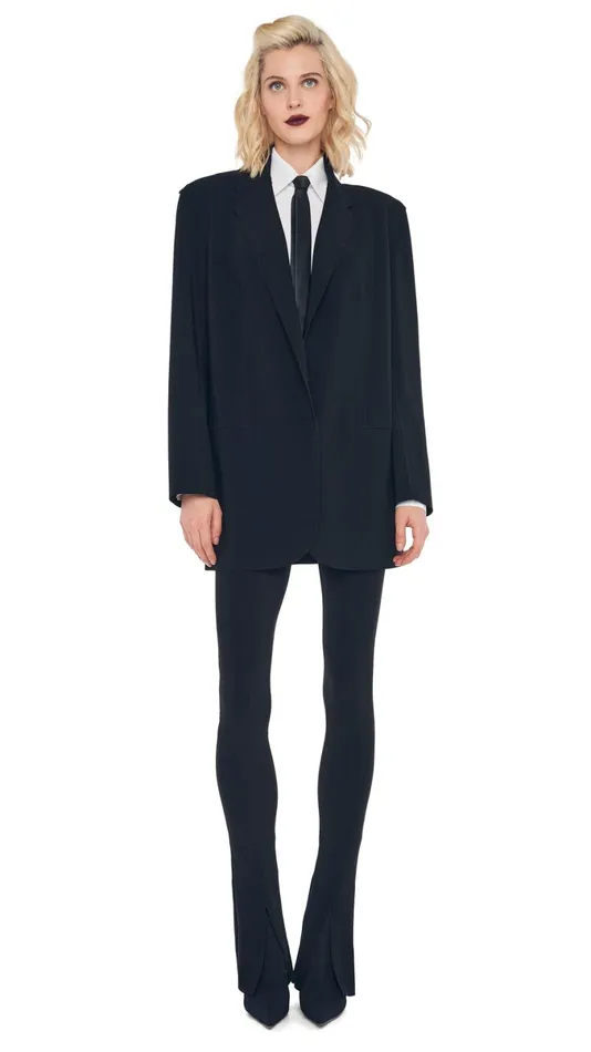 Norma Kamali Wardrobe SPAT LEGGING With OVERSIZED SINGLE BREASTED JACKET 8211 Clothing Norma Kamali Wardrobe SPAT LEGGING With OVERSIZED SINGLE BREASTED JACKET 8211 Clothing