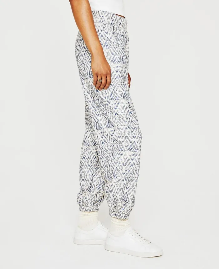 Nova Sweatpant Diamond Chevron Blue Multi Women AG Jeans Pants Nova Sweatpant Diamond Chevron Blue Multi Women AG Jeans Pants