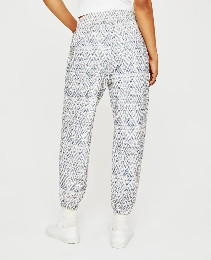 Nova Sweatpant Diamond Chevron Blue Multi Women AG Jeans Pants Nova Sweatpant Diamond Chevron Blue Multi Women AG Jeans Pants