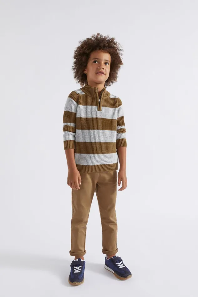 Occasion Boy Seed Heritage Block Stripe Knit Cocoa
