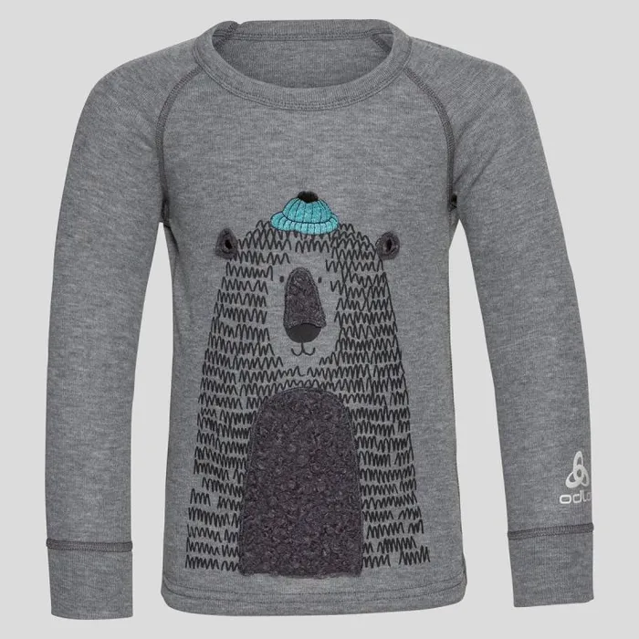 Odlo Base Layers The Active Warm 039 Bear Long Sleeve Odlo Steel Grey Melange 8211 Kids Odlo Base Layers The Active Warm 039 Bear Long Sleeve Odlo Steel Grey Melange 8211 Kids