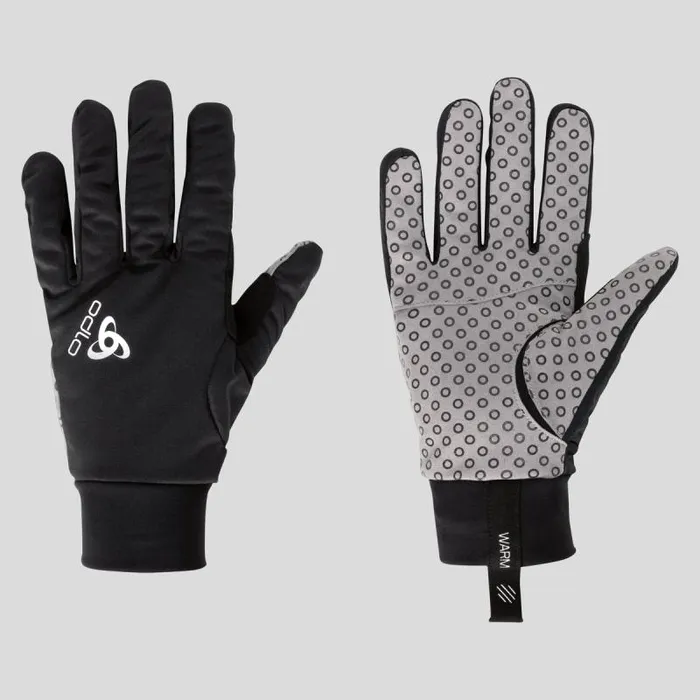 Odlo Headwear and Gloves The Aeolus Warm Unisex Gloves Black 8211 WomenMen