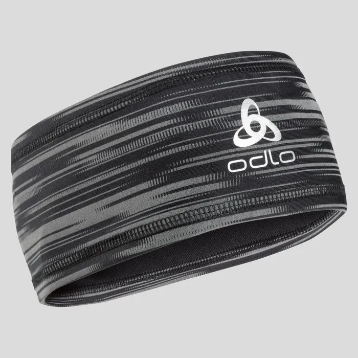 Odlo Headwear and Gloves The Polyknit Light Print Headband Black Reflective 8211 WomenMen