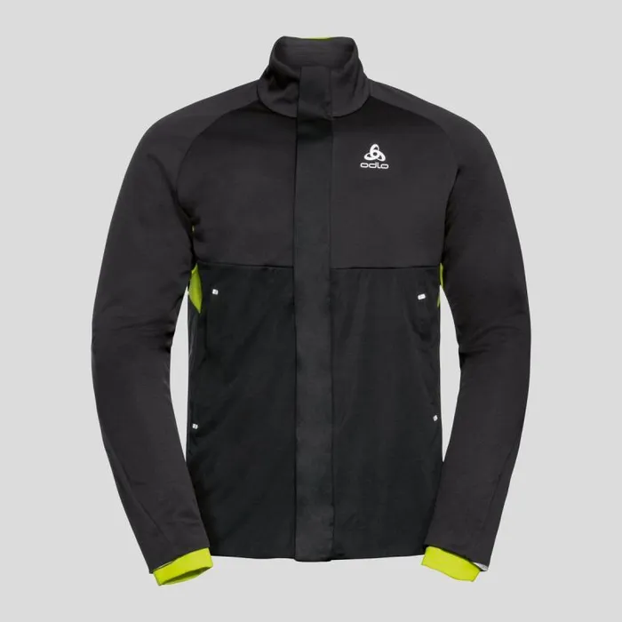Odlo Jackets and Vests The Silsand CrossCountry Jacket Black 8211 Evening Primrose 8211 Men Odlo Jackets and Vests The Silsand CrossCountry Jacket Black 8211 Evening Primrose 8211 Men