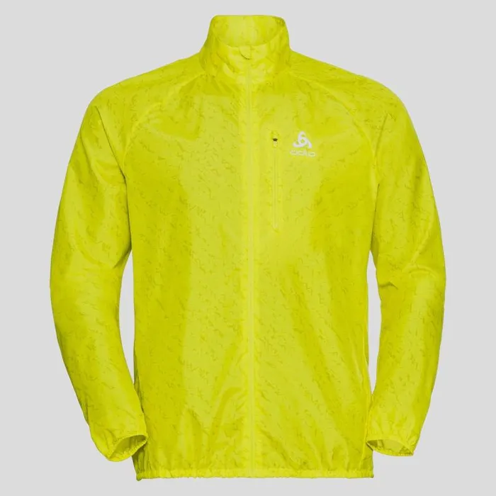 Odlo Jackets and Vests The Zeroweight Print Running Jacket Evening Primrose 8211 Men