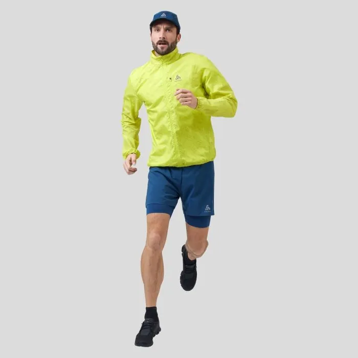 Odlo Jackets and Vests The Zeroweight Print Running Jacket Evening Primrose 8211 Men
