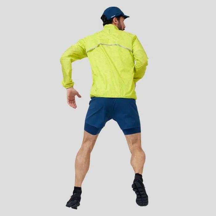 Odlo Jackets and Vests The Zeroweight Print Running Jacket Evening Primrose 8211 Men