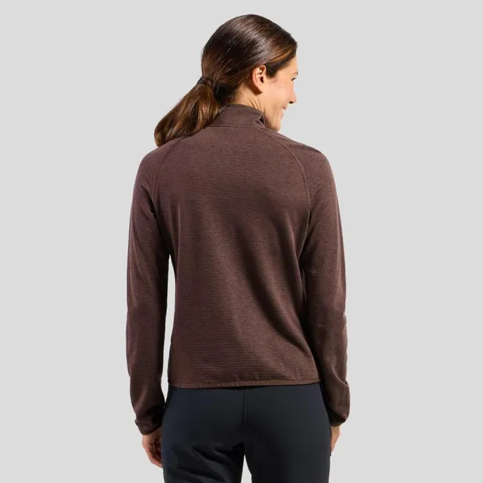 Odlo Mid Layers and Longsleeves The Ascent HalfZip Mid Layer Fudge 8211 Women