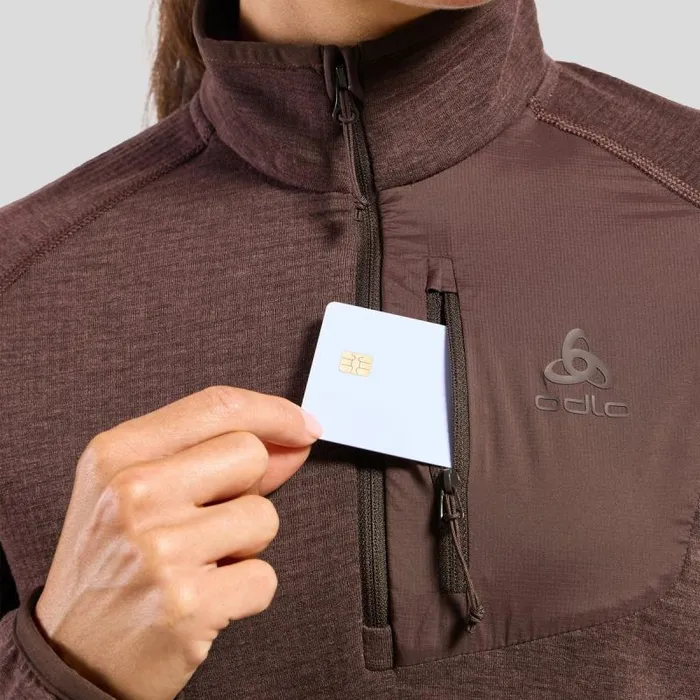 Odlo Mid Layers and Longsleeves The Ascent HalfZip Mid Layer Fudge 8211 Women