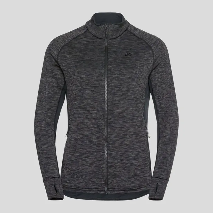 Odlo Mid Layers and Longsleeves The Berra Sl Mid Layer Zip Black 8211 Space Dye 8211 Women Odlo Mid Layers and Longsleeves The Berra Sl Mid Layer Zip Black 8211 Space Dye 8211 Women