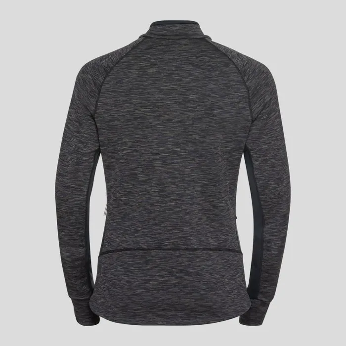 Odlo Mid Layers and Longsleeves The Berra Sl Mid Layer Zip Black 8211 Space Dye 8211 Women