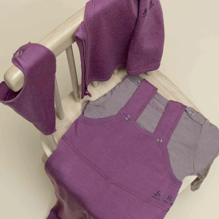 Odlo Mid Layers and Longsleeves The Espeland Merino 200 Overalls Damson 8211 Kids