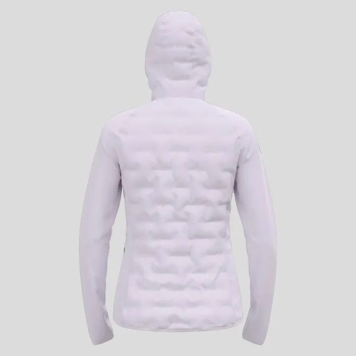 Odlo Mid Layers and Longsleeves The Zeroweight Insulator Hybrid Mid Layer Hooded Zip Misty Lilac 8211 Women