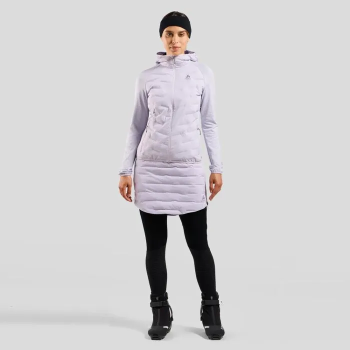 Odlo Mid Layers and Longsleeves The Zeroweight Insulator Hybrid Mid Layer Hooded Zip Misty Lilac 8211 Women