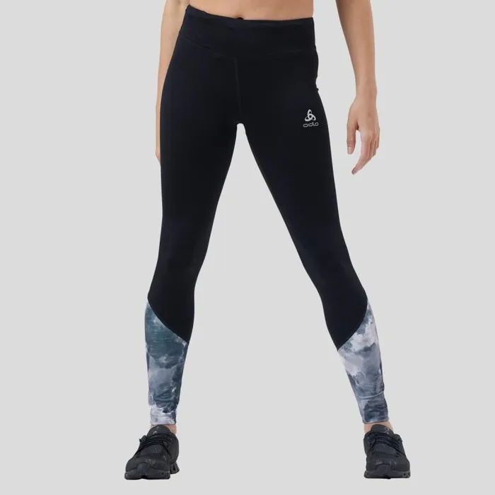 Odlo Pants and Tights The Essentials Print Running And Training Tights Black 8211 Women Odlo Pants and Tights The Essentials Print Running And Training Tights Black 8211 Women