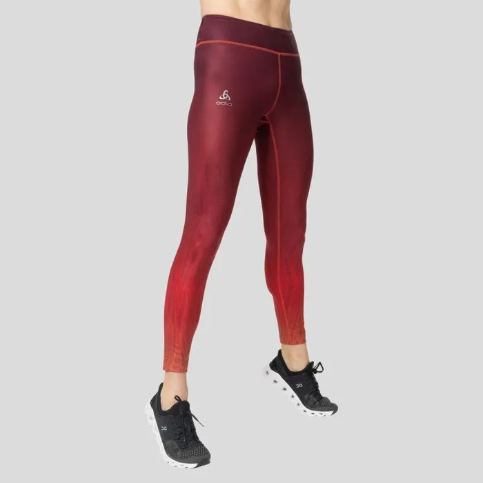 Odlo Pants and Tights The Zeroweight Print Running Tights American Beauty 8211 Women