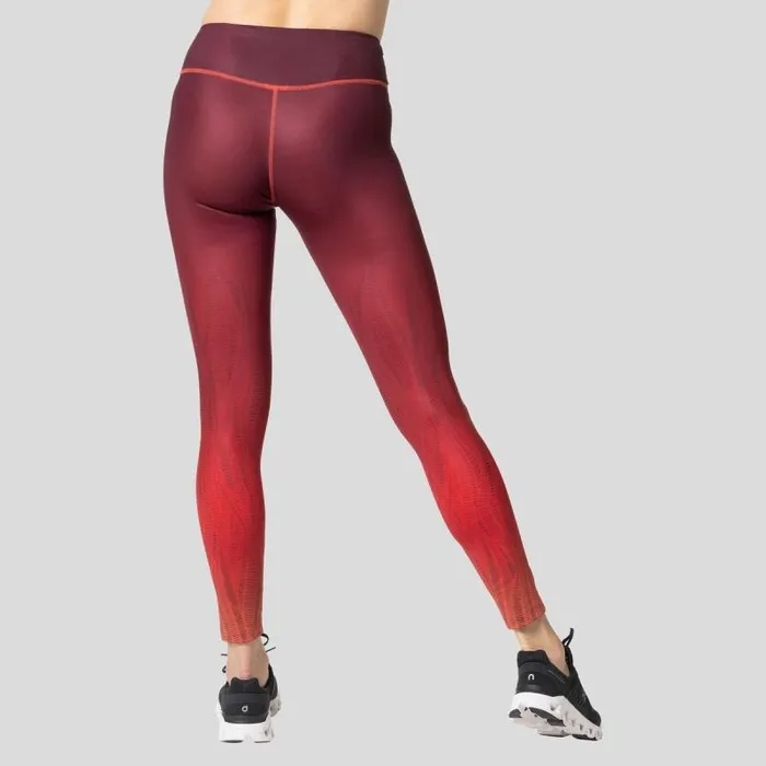 Odlo Pants and Tights The Zeroweight Print Running Tights American Beauty 8211 Women