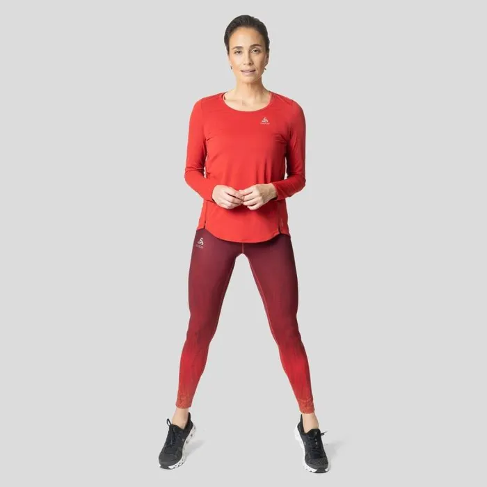 Odlo Pants and Tights The Zeroweight Print Running Tights American Beauty 8211 Women