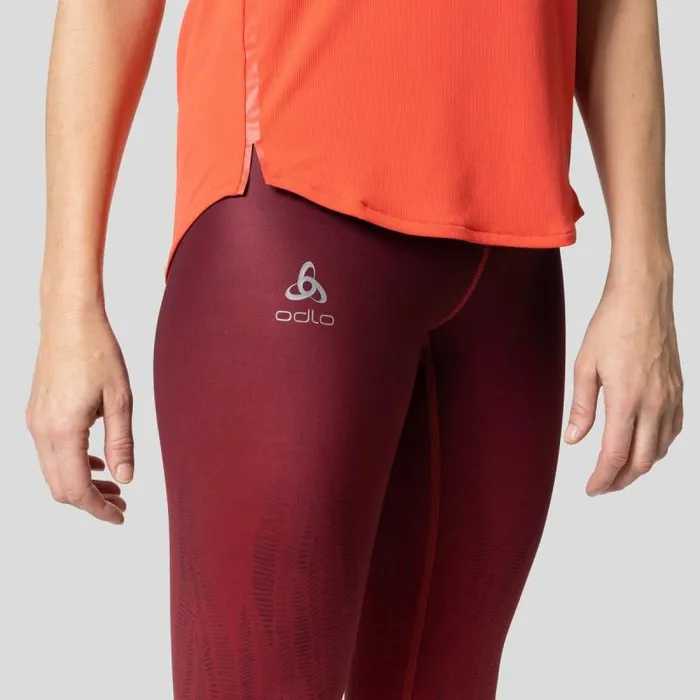 Odlo Pants and Tights The Zeroweight Print Running Tights American Beauty 8211 Women