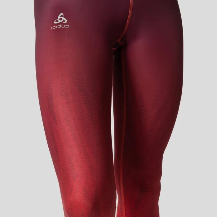 Odlo Pants and Tights The Zeroweight Print Running Tights American Beauty 8211 Women