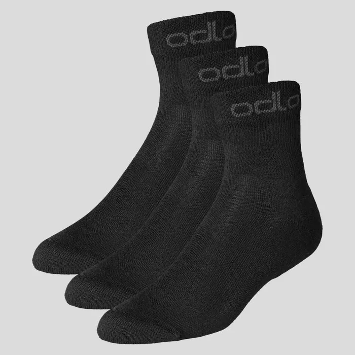 Odlo Socks The Active Quarter Socks 3Pack Black 8211 WomenMen