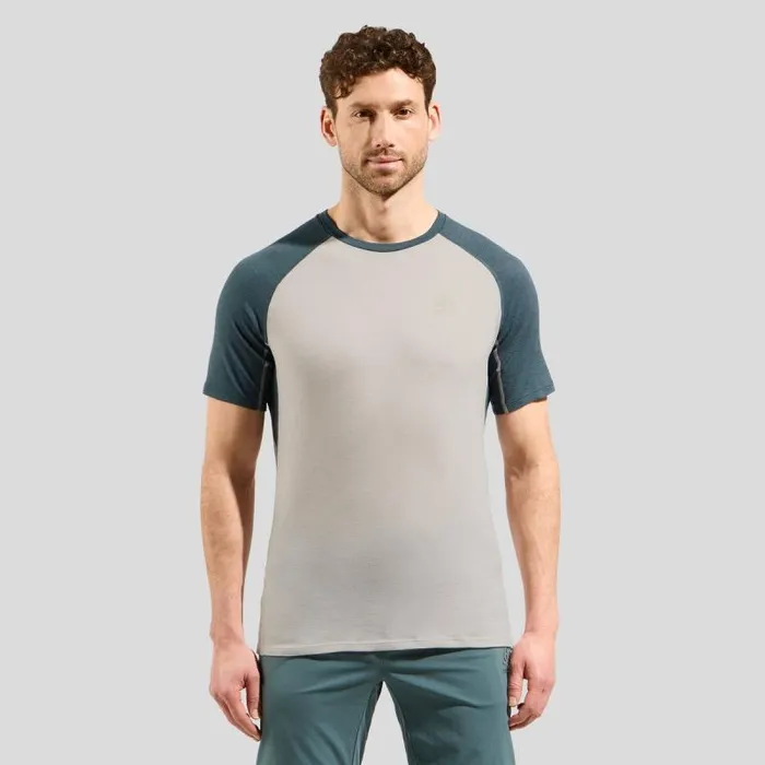Odlo Tshirts and Polos The Ascent Performance Wool 125 TShirt Silver Cloud 8211 Dark Slate 8211 Men Odlo Tshirts and Polos The Ascent Performance Wool 125 TShirt Silver Cloud 8211 Dark Slate 8211 Men