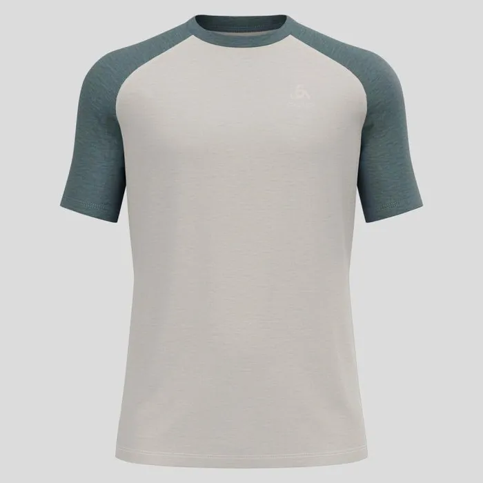 Odlo Tshirts and Polos The Ascent Performance Wool 125 TShirt Silver Cloud 8211 Dark Slate 8211 Men
