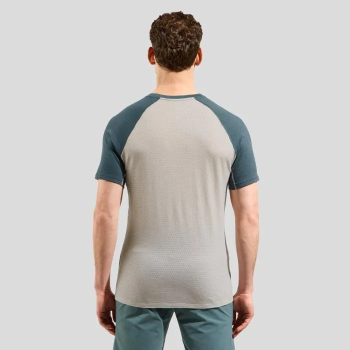Odlo Tshirts and Polos The Ascent Performance Wool 125 TShirt Silver Cloud 8211 Dark Slate 8211 Men