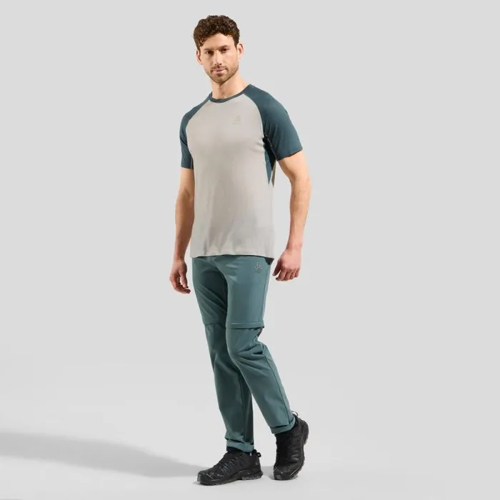 Odlo Tshirts and Polos The Ascent Performance Wool 125 TShirt Silver Cloud 8211 Dark Slate 8211 Men