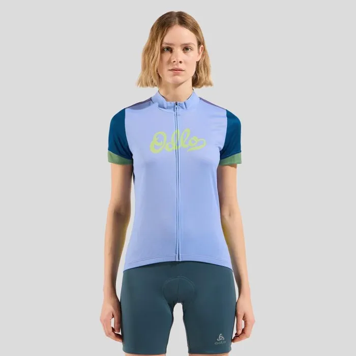 Odlo Tshirts and Polos The Essentials Heritage Cycling Jersey Blue Heron 8211 Women Odlo Tshirts and Polos The Essentials Heritage Cycling Jersey Blue Heron 8211 Women