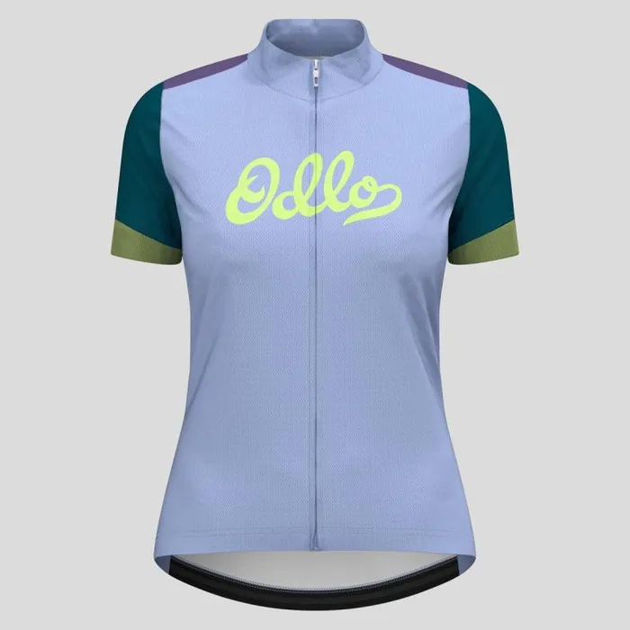 Odlo Tshirts and Polos The Essentials Heritage Cycling Jersey Blue Heron 8211 Women