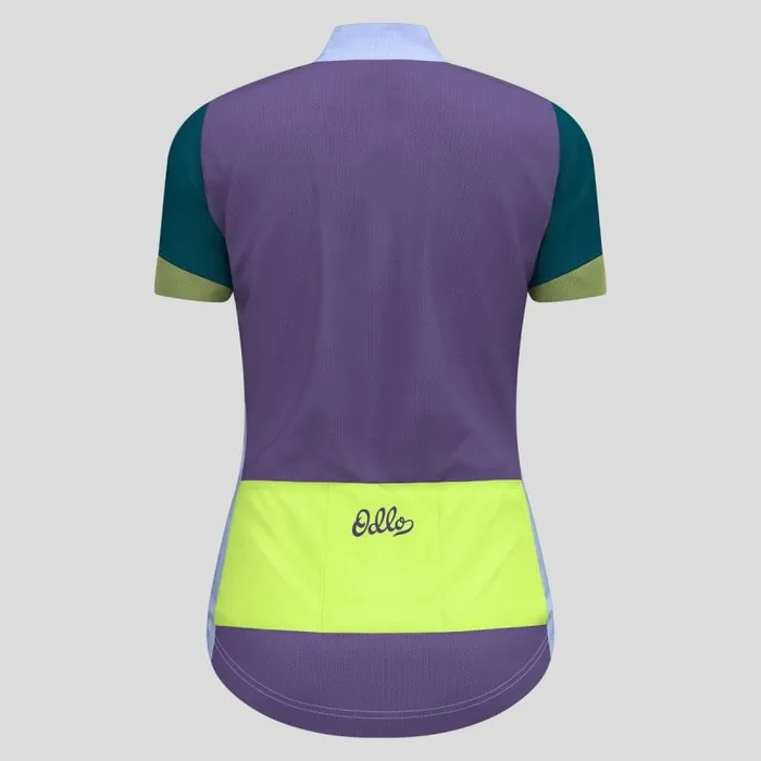 Odlo Tshirts and Polos The Essentials Heritage Cycling Jersey Blue Heron 8211 Women