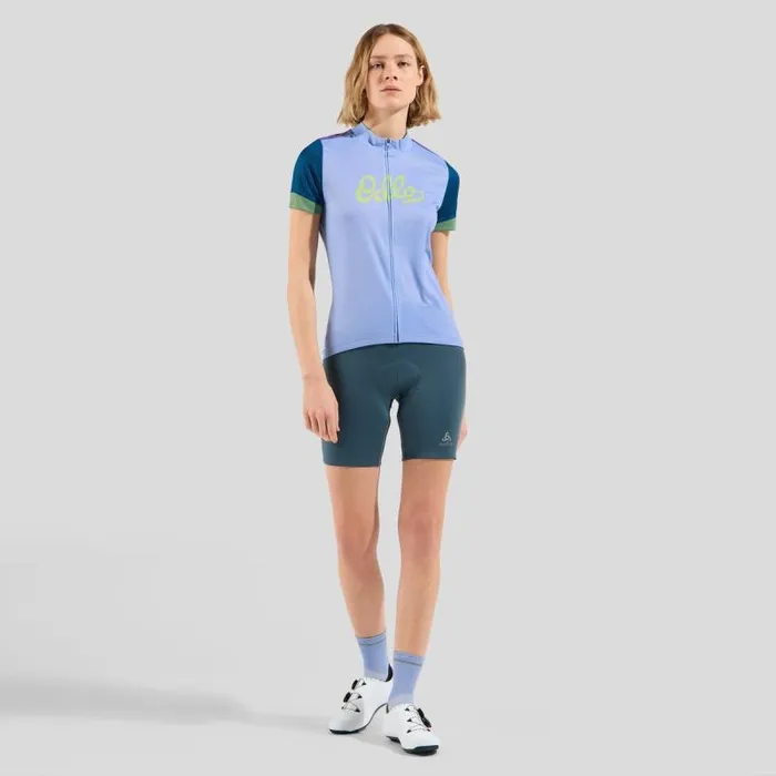 Odlo Tshirts and Polos The Essentials Heritage Cycling Jersey Blue Heron 8211 Women