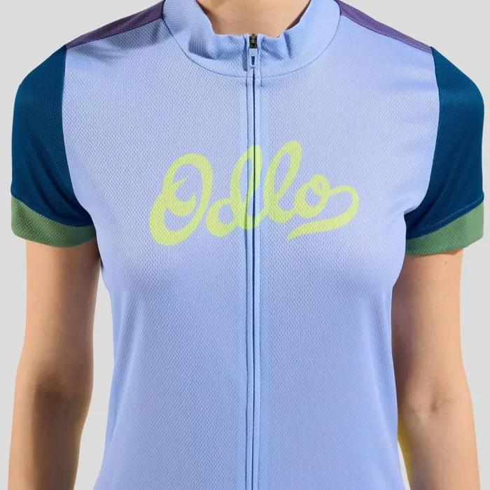 Odlo Tshirts and Polos The Essentials Heritage Cycling Jersey Blue Heron 8211 Women