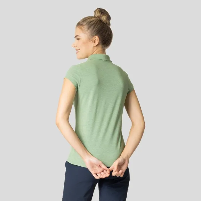 Odlo Tshirts and Polos The Kumano Polo Shirt Loden Frost Melange 8211 Women