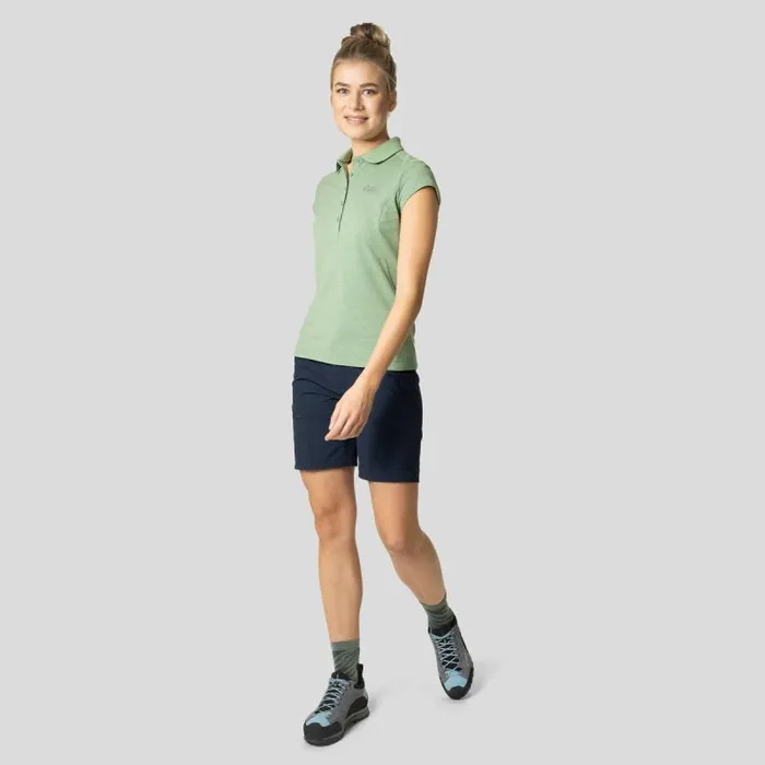 Odlo Tshirts and Polos The Kumano Polo Shirt Loden Frost Melange 8211 Women