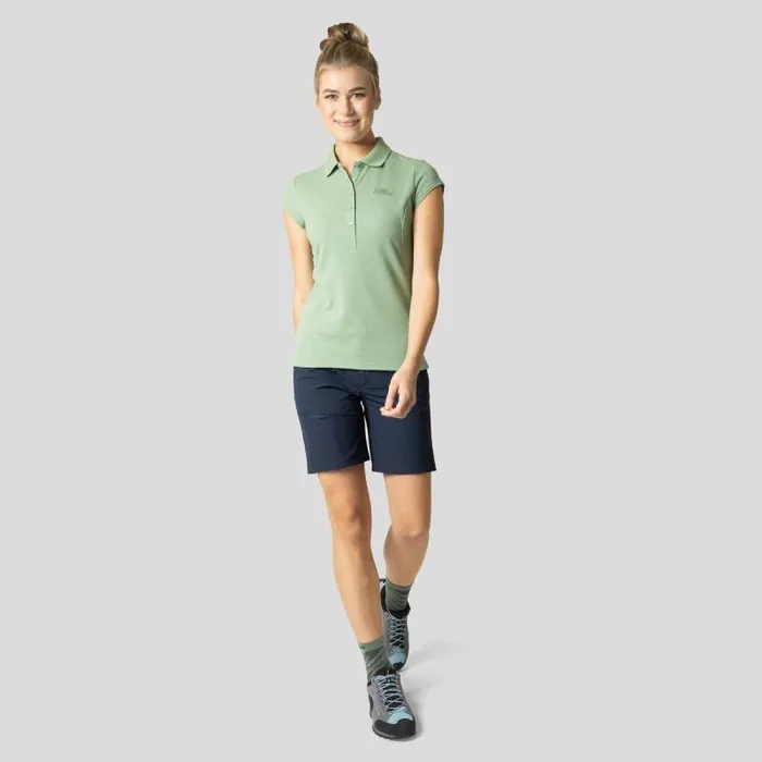 Odlo Tshirts and Polos The Kumano Polo Shirt Loden Frost Melange 8211 Women