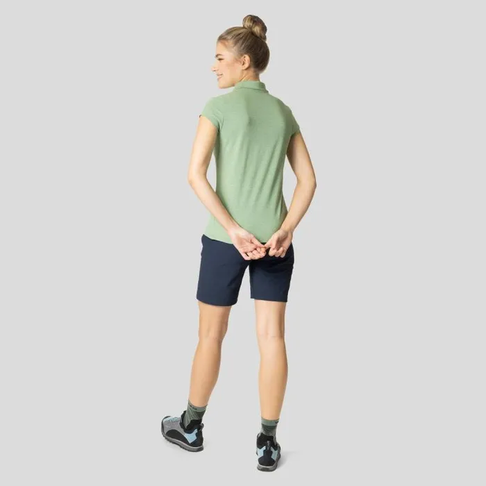 Odlo Tshirts and Polos The Kumano Polo Shirt Loden Frost Melange 8211 Women
