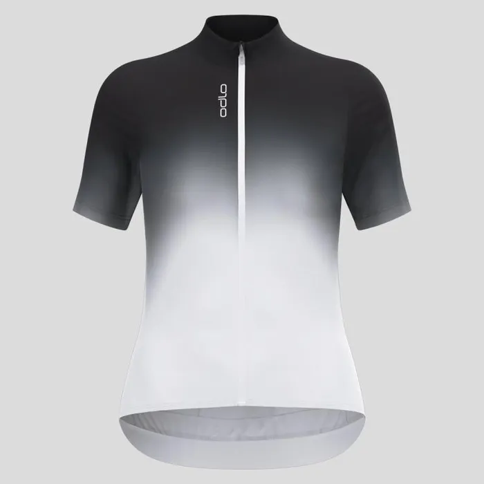 Odlo Tshirts and Polos The Zeroweight ChillTec Print Short Sleeve Cycling Jersey White 8211 Women