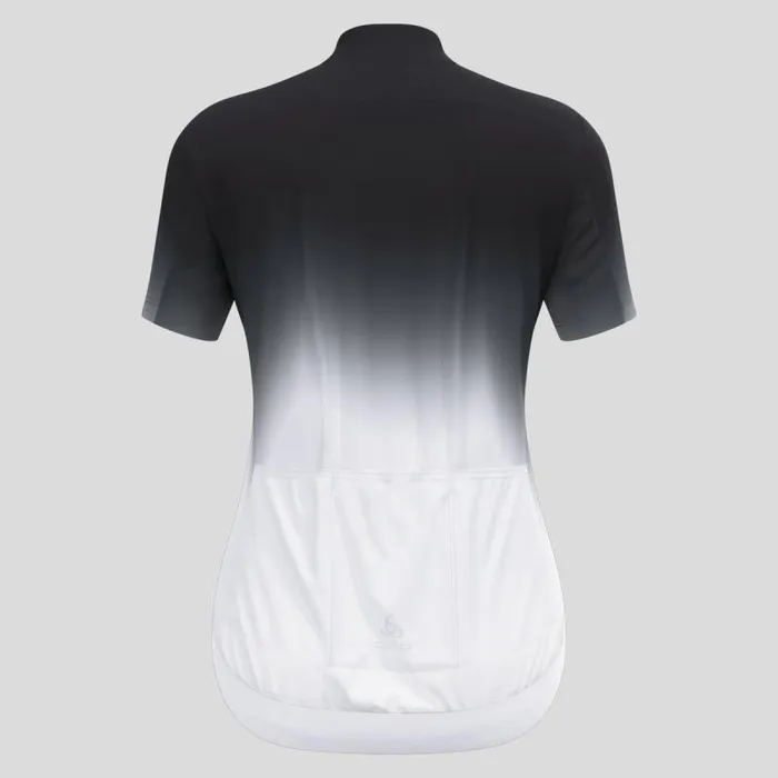 Odlo Tshirts and Polos The Zeroweight ChillTec Print Short Sleeve Cycling Jersey White 8211 Women