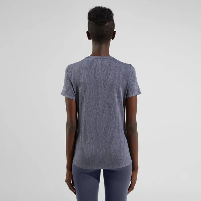 Odlo Tshirts and Polos The Zeroweight Engineered ChillTec Running TShirt Folkstone Gray Melange 8211 Women