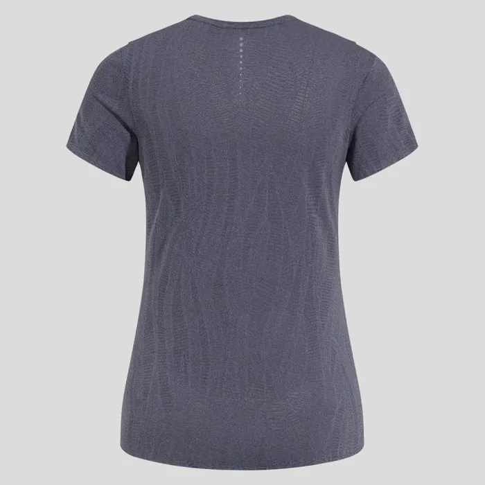 Odlo Tshirts and Polos The Zeroweight Engineered ChillTec Running TShirt Folkstone Gray Melange 8211 Women