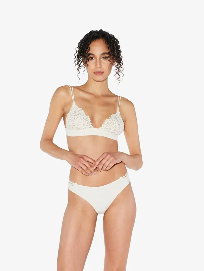 Offwhite Triangle Bra With Macram Lingerie La Perla Triangle