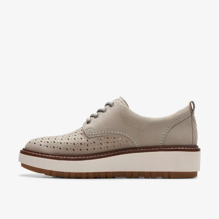 Orianna Move Stone Nubuck Women Clarks Platforms