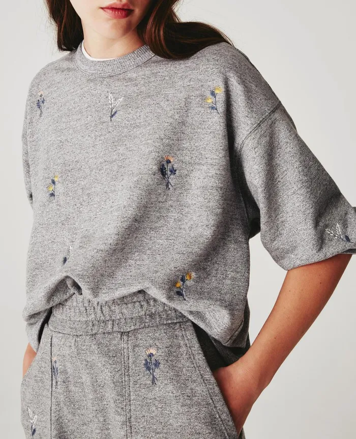 Orsen Sweatshirt Eb Super Bloom Heather Grey Women AG Jeans Sweatshirts Orsen Sweatshirt Eb Super Bloom Heather Grey Women AG Jeans Sweatshirts