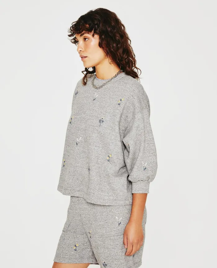 Orsen Sweatshirt Eb Super Bloom Heather Grey Women AG Jeans Sweatshirts Orsen Sweatshirt Eb Super Bloom Heather Grey Women AG Jeans Sweatshirts