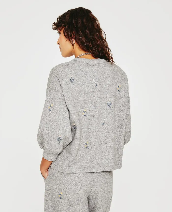 Orsen Sweatshirt Eb Super Bloom Heather Grey Women AG Jeans Sweatshirts Orsen Sweatshirt Eb Super Bloom Heather Grey Women AG Jeans Sweatshirts