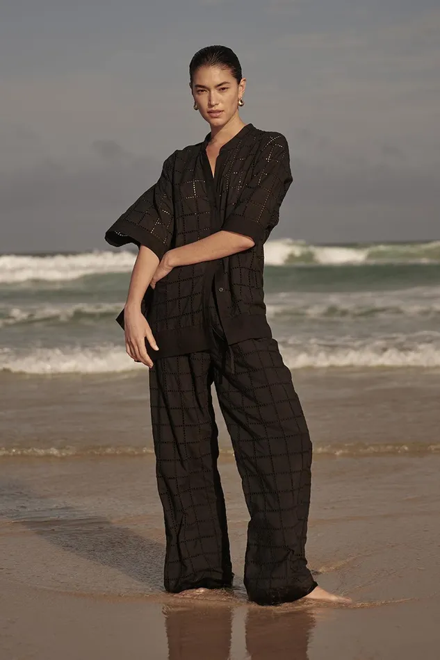 OWEN BLACK BRODERIE PANT Women DISSH Pants